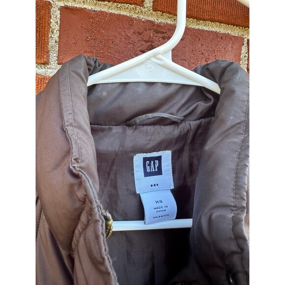GAP Brown Quilted Puffer Jacket XS - Picture 2 of 6